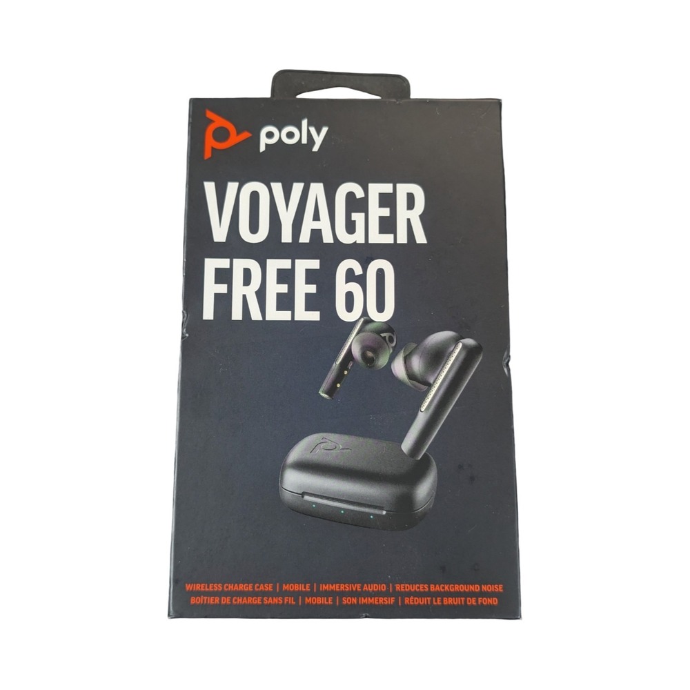 Pp7N Poly Voyager Free 60 Wireless Earbuds & Charging Case Mobile Audio‎ Blk NEW